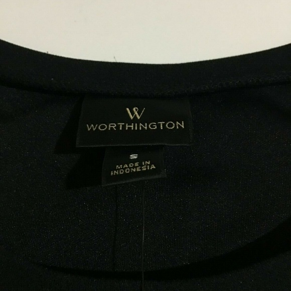 Worthington Small Black Sleeveless Career Top NWT - Picture 2 of 8